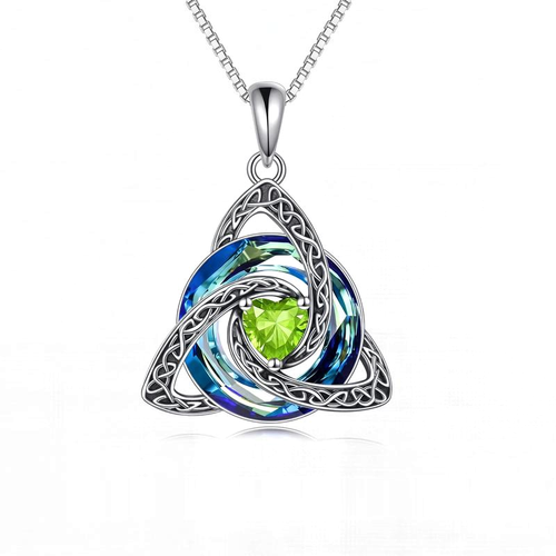 Hexenknoten-Halskette – August (Peridot)