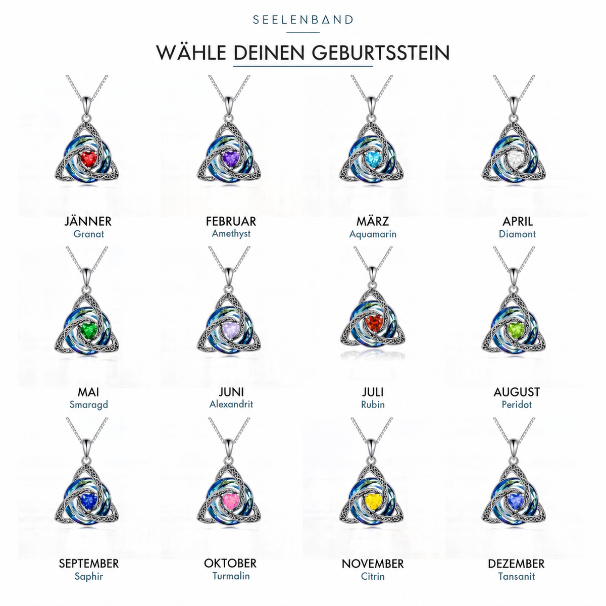 Hexenknoten-Halskette – Juni (Alexandrit)